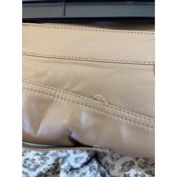 WILFRED Brown Tan The Melina Pant High-Waisted Vegan Leather Pants Womens 14 - Picture 7 of 10